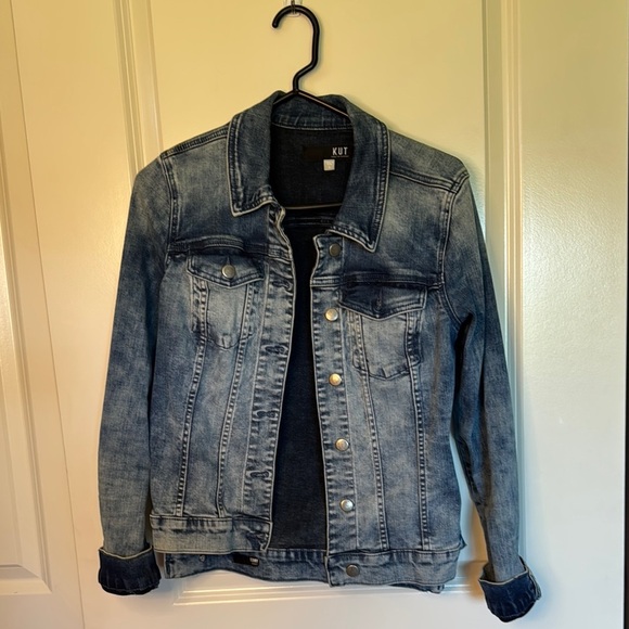Kut from the Kloth terry jacket Blue Jean Jacket Timeless Design - Picture 2 of 10